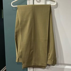 Men’s dress cuffed and pleated from dress slacks.  Size 40x34. Olive color